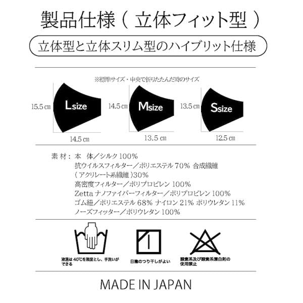 小杉織物 高性能 100回 洗える ナノフィットマスク × シルクマスク 日本製 ナノフィット 分子 ナノファイバー マスク 感染予防 東工大 谷岡教授