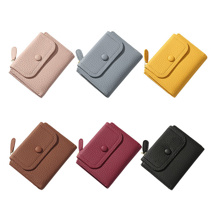 財布 ミニ財布 二つ折り レディース PUレザー コンパクト ラウンドファスナー ファスナーポケット 小銭入れ お札入れ ウォレット カード収納 シンプル 無地 カードケース財布 ミニウォレット ファスナー カードポケット PU シンプル 小さめ 6色 プレゼント ギフト 上品