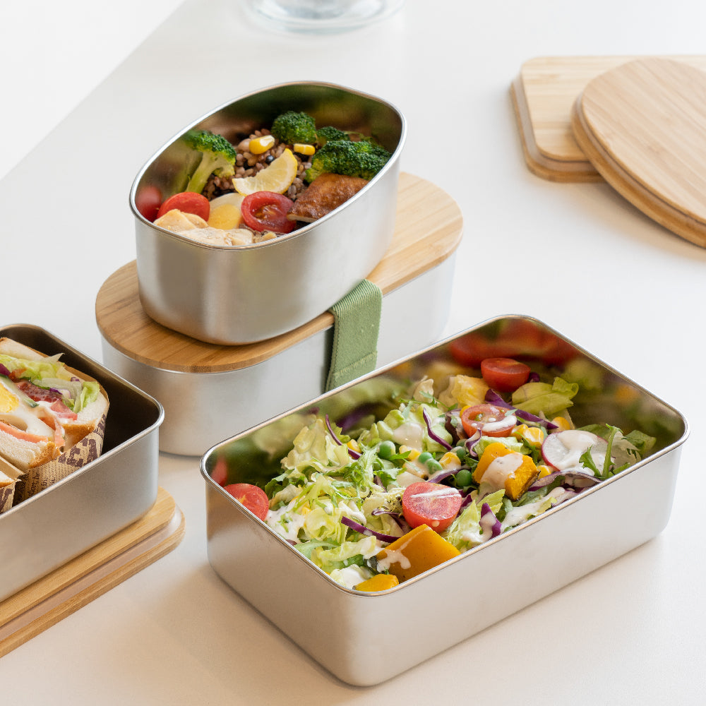 NONOJI ののじ ステンレスランチボックス オーバル ランチボックス 弁当箱 電子レンジ対応 食洗器対応 ステンレス容器 おしゃれ