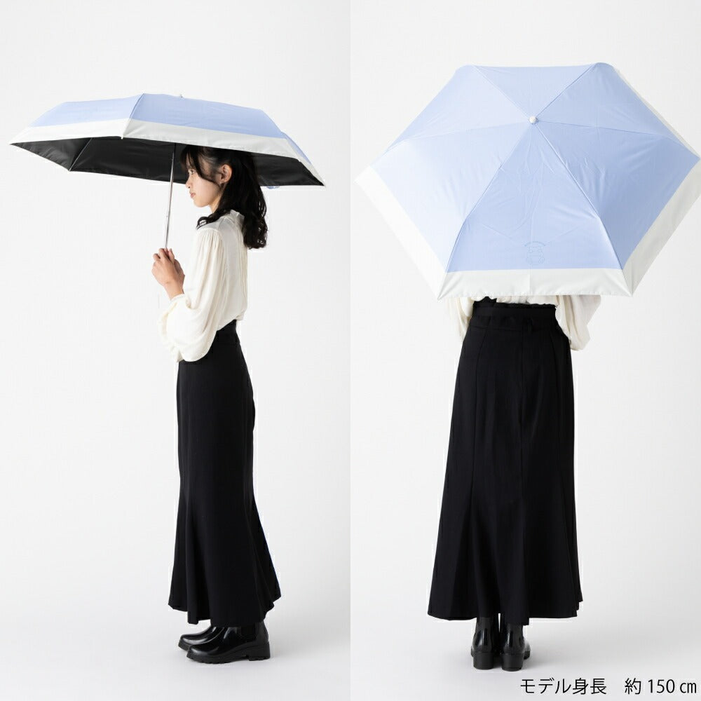 傘 雨傘 折傘 晴雨兼用 日傘 PUコーティング UVカット 遮光率 99% 子供 キッズ クマ PINK-latte ピンクラテ ブランド 55cm 女の子 可愛い かわいい おしゃれ グラスファイバー骨 オフホワイト ライトブルー パープル 通園 通学 入園 入学