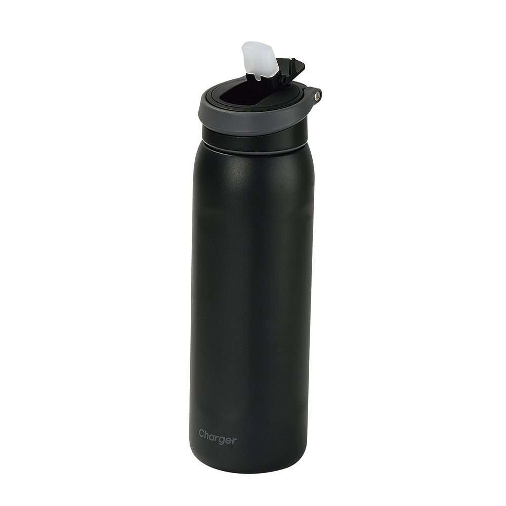 水筒 ストローボトル 750ml Cチャージャー ブラック HC-1281 直飲み ストロー付き スポーツボトル ワンタッチオープン 保冷 パール金属