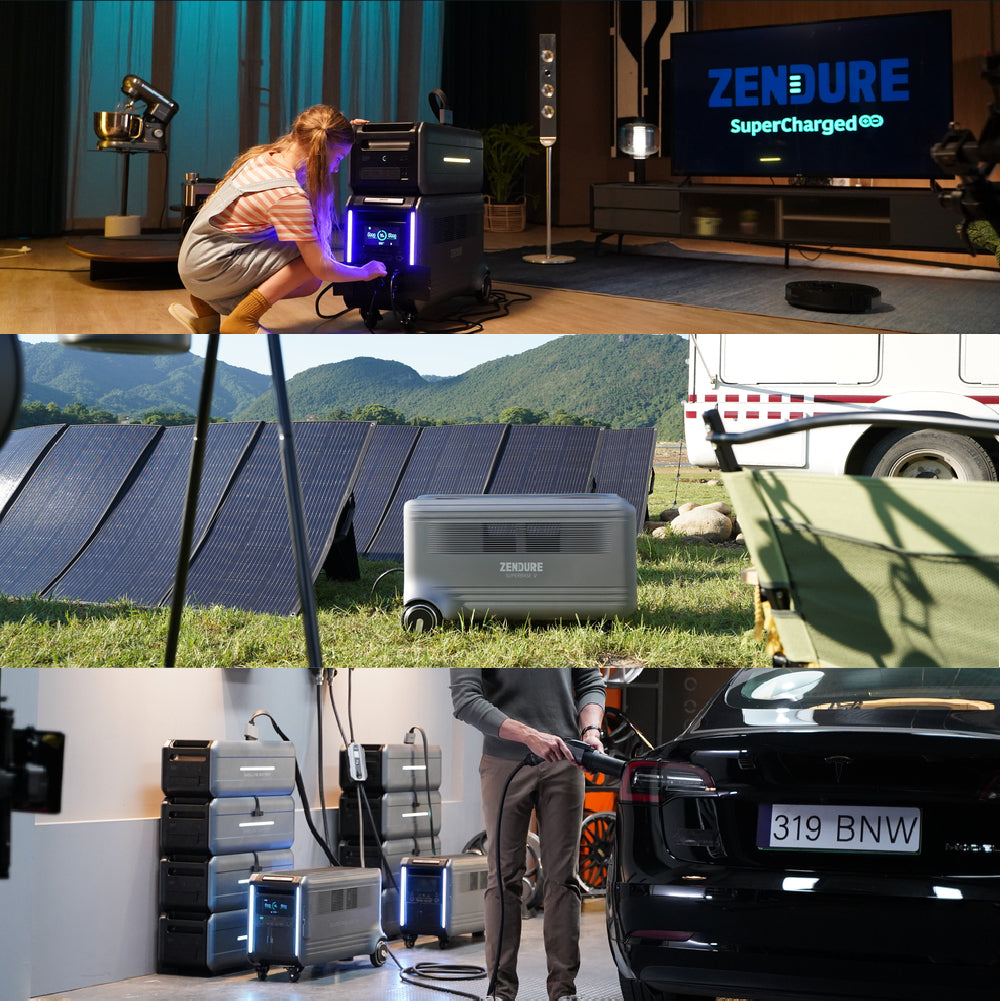 ZENDURE 蓄電システム 大容量 高出力 SperBase V 4600Wh パワフル 大型のポータブル電源 持ち運び 電動アシスト付き車輪