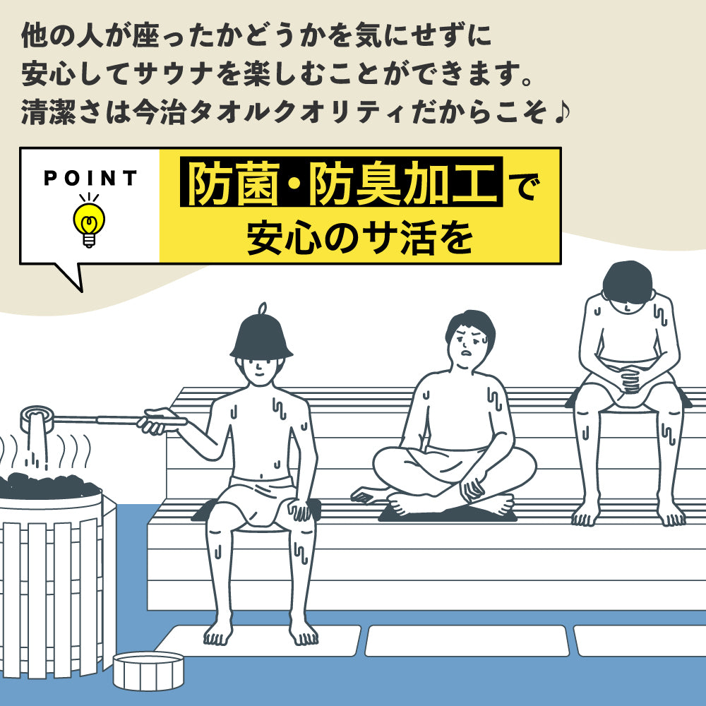 サウナハット マット2点セット 今治タオル ループ付き 今治 サウナキャップ & マット メンズ レディース サウナグッズ 綿100% 洗える 速乾 日本製 コットン かわいい タオル サウナはっと