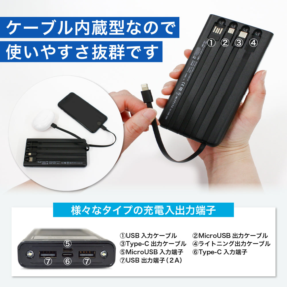 EVERBright ソーラーパワーバンクIIIZ ソーラーモバイルバッテリー 10,000mAh LEDライト 便利 スマホ充電器 防災グッズ