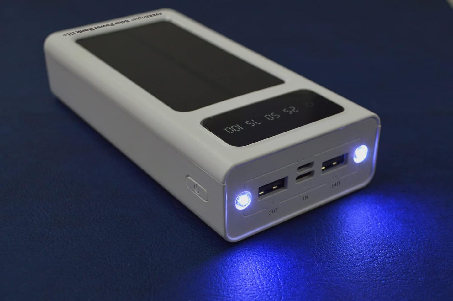 EVERBright ソーラーパワーバンクⅢ+ SYHSPB-3+ ソーラーモバイルバッテリー LEDライト スマホ充電器 防災 スマホ対応