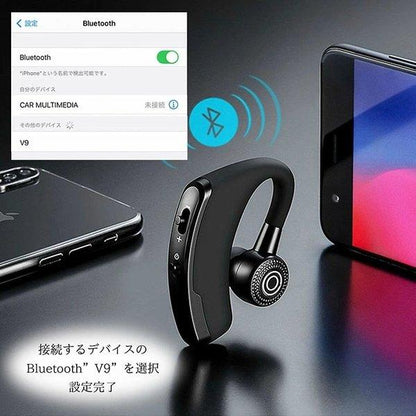ブルートゥースイヤホン 片耳 耳掛け ワイヤレス 電話 片耳イヤホン bluetooth 片耳イヤホンマイク iPhone Bluetooth5.0 android 耳かけ 高音質 マイク 片方