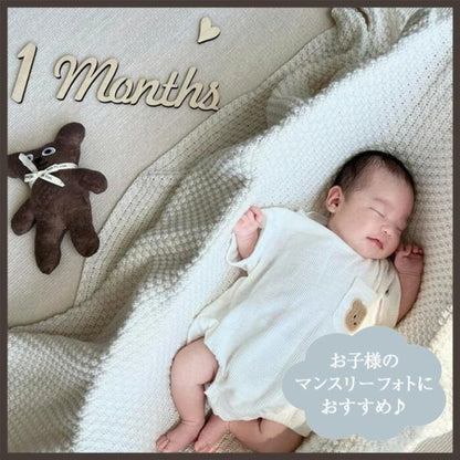 赤ちゃん お祝い 100日祝い 木製 レターバナー 誕生日 木製バナー 木製ガーランド ウッド 月齢フォト バースデーフォト 飾り マンスリーフォト ハーフバースデー