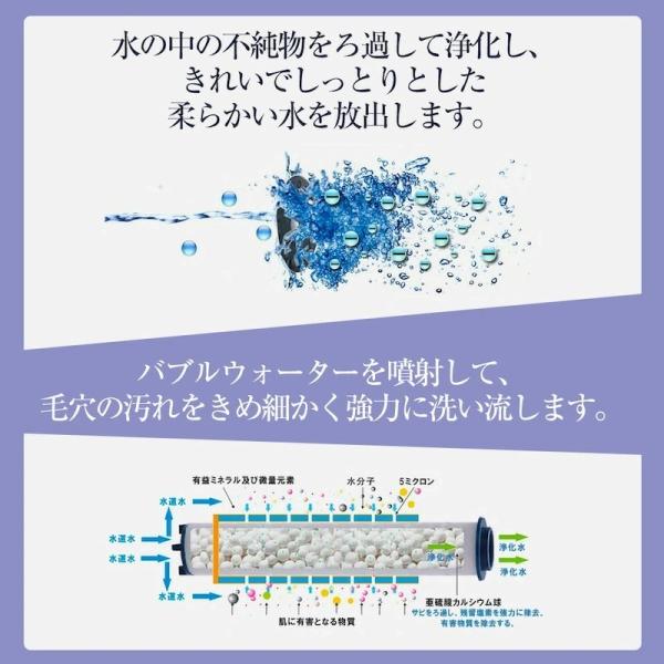 シャワーヘッド ナノバブル 節水 3段階 マイクロバブル 脱塩素 一時止水 カートリッジ付き 浄水 保湿 保温 バス お風呂 毛穴ケア 高水圧 増圧