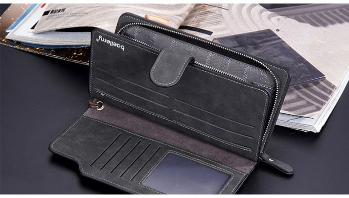長財布 メンズ レディース クラッチバッグ 大容量 スマホケース 財布 ウォレット 機能的 マルチケース ユニセック 収納力 二つ折り ボタン シンプル プレゼント 贈り物 男性 女性 ひも付き
