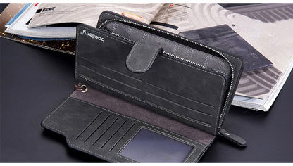 長財布 メンズ レディース クラッチバッグ 大容量 スマホケース 財布 ウォレット 機能的 マルチケース ユニセック 収納力 二つ折り ボタン シンプル プレゼント 贈り物 男性 女性 ひも付き