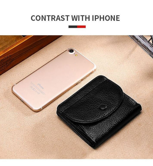 ミニ財布 ミニウォレット ウォレット 財布 極小財布 本革 革 牛革 レザー 二つ折り財布 小銭入れ 小さい財布 ボタン コインケース カードケース カード入れ  サイフ 定期入れ メンズ レディース 男女兼用 プレゼント 小銭入れ付き カード収納 父の日 母の日