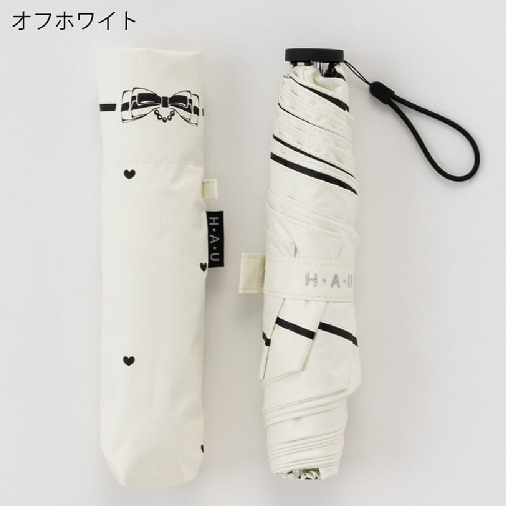 折りたたみ傘 レディース 日傘 雨傘 晴雨兼用 H・A・U 紫外線カット UPF50＋ 裏面コーティング 軽量 かわいい 通勤 通学 日焼け対策