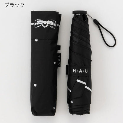 折りたたみ傘 レディース 日傘 雨傘 晴雨兼用 H・A・U 紫外線カット UPF50＋ 裏面コーティング 軽量 かわいい 通勤 通学 日焼け対策