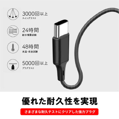 3in1 充電ケーブル USB Type-C ケーブル 3台 一本三役 タイプC 3本 Type C iPhone15 USB-C 高速充電 長さ 1.2m データ伝送ケーブル Android対応 Galaxy対応 Xperia対応 AQUOS対応 HUAWEI対応ケーブル usbケーブル スマホ ケーブル アンドロイド
