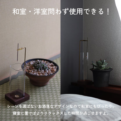 sjunga お香立て お香セット 線香立て インセンスホルダー お洒落 ガラス お手入れ簡単 取付簡単 モダン 香立て インセンススティック ロング