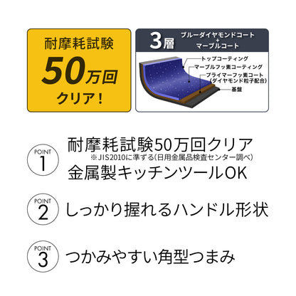 両手鍋 30cm 深型 大型鍋 10.3L ママディナーα ガス火 ＆ IH対応 ガラス蓋付 マーブルダイヤモンド コーティング IH ガス火対応 深型大型鍋30cm 満水容量 10.3リットル ブルーダイヤモンドコート カレー シチュー パスタ ポトフ 大人数 料理 HC-0394