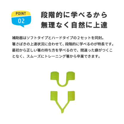 【シール付きセット】ののじ はじめてのちゃんと箸 S 18cm トレーニング箸 子供用箸 練習箸 しつけ箸 おけいこ箸 箸の持ち方 5歳頃から 食洗機対応 幼児 キッズ 男の子 女の子 選べる立体シール付き