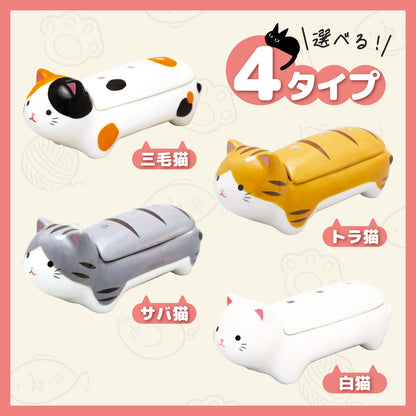 猫 お香立て 横置き tocotoco Incense Holder 線香立て インセンスホルダー 香炉 三毛猫 トラ猫 サバ猫 白猫 ペット供養 ペット仏具 猫雑貨 リュウコドウ