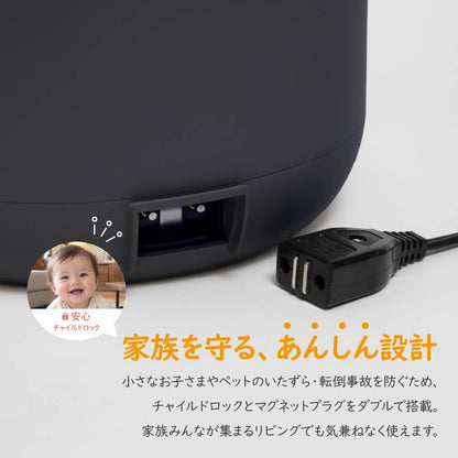 加湿器 スチーム式 3L 大容量 最大19畳対応 お手入れ簡単 上部給水 加熱式加湿器 750ml/h 湿度設定 4段階調節 チャイルドロック 空焚き防止 タイマー フッ素加工 クエン酸洗浄 リビング 寝室 おしゃれ スチームポット スリーアップ ST-T2671