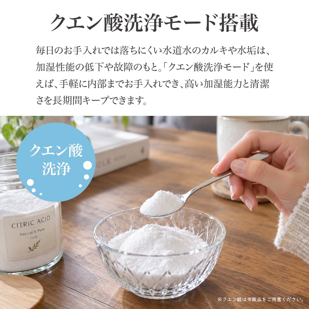 加湿器 スチーム式 4L 大容量 多機能 スチームポット 19畳 750mL/h 湿度設定 おやすみモード eco パワフル クエン酸洗浄 スリーアップ ST-T2674