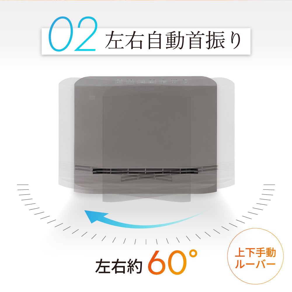 セラミックヒーター 1200W 首振り ヒーター 節電センサー スリム パネルヒーター リモコン タイマー 温度設定 速暖 暖房 足元 オフィス 寝室 スリーアップ スマートスリムヒート スイング CH-T2695GG