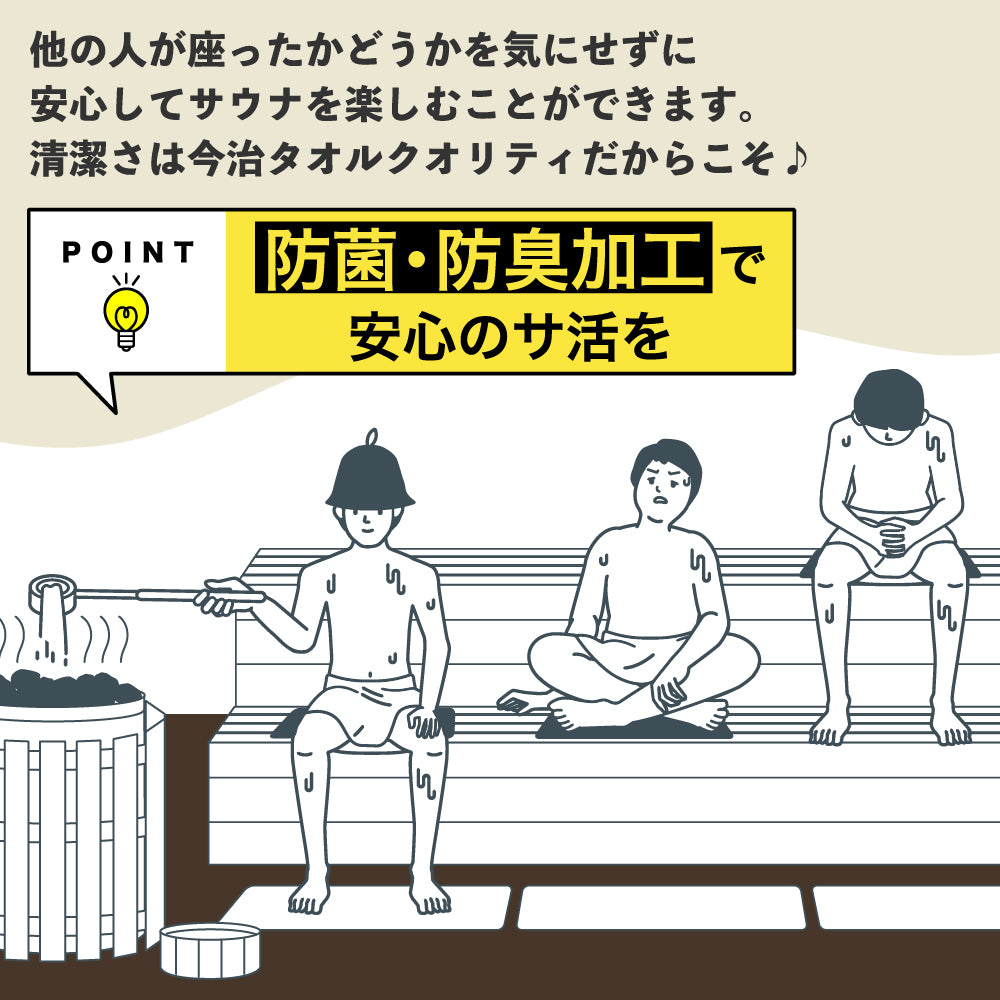 sjunga サウナサウルスセット サウナハット と マット サウナセット 今治タオル 今治 マット 折りたたみ コンパクト サウナキャップ 帽子 メンズ レディース タオル サウナグッズ 綿100％ 洗える 大きめ 速乾 日本製 コットン