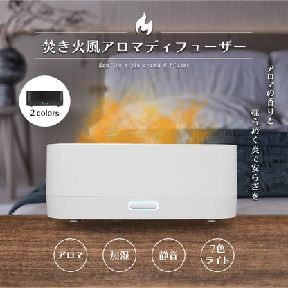 アロマディフューザー 加湿器 アロマ対応 卓上 小型 LEDライト 超音波式 簡単 乾燥 静音 コンパクト 火を使わない おしゃれ かわいい