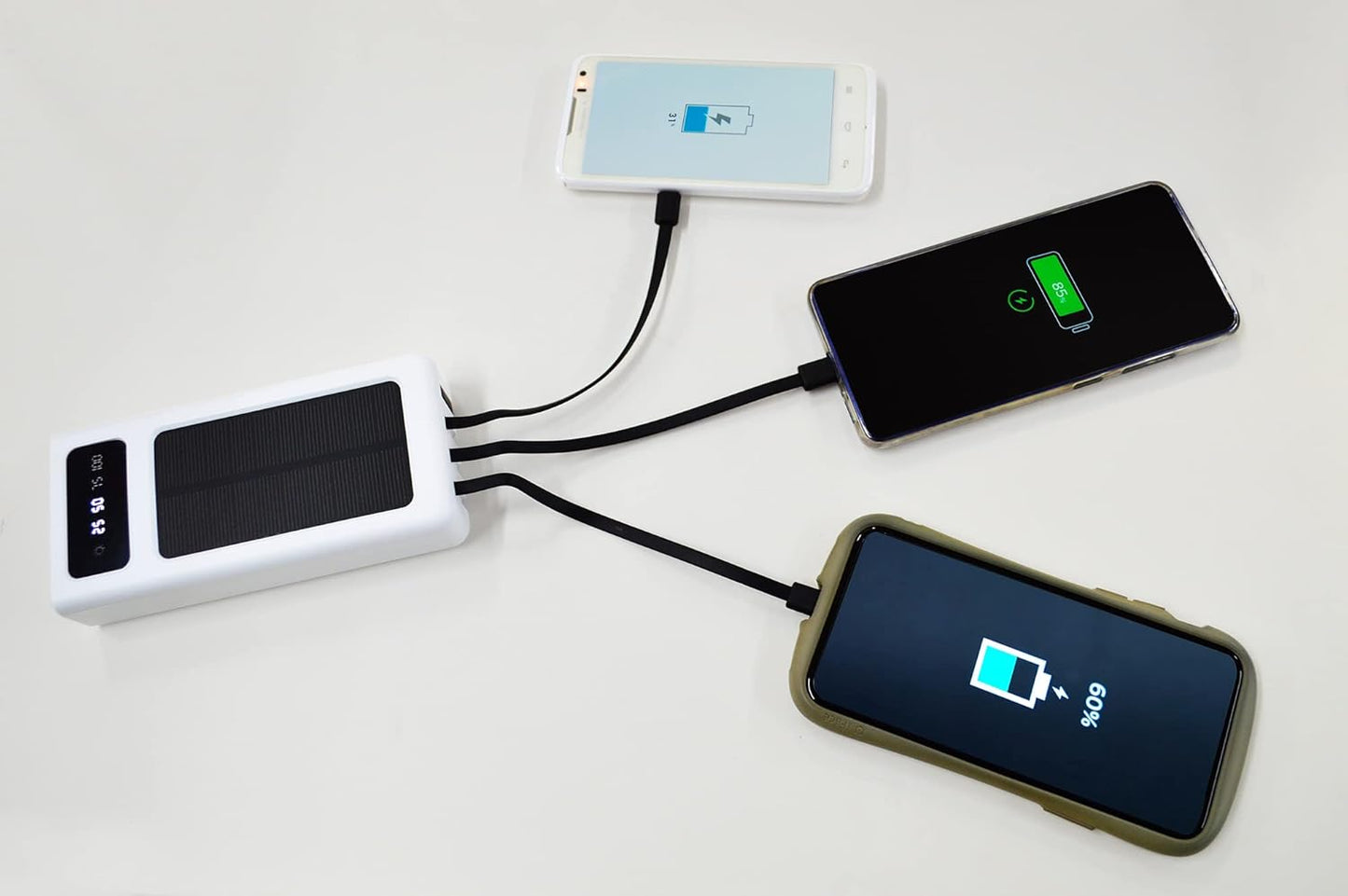 EVERBright ソーラーパワーバンクⅢ+ SYHSPB-3+ ソーラーモバイルバッテリー LEDライト スマホ充電器 防災 スマホ対応
