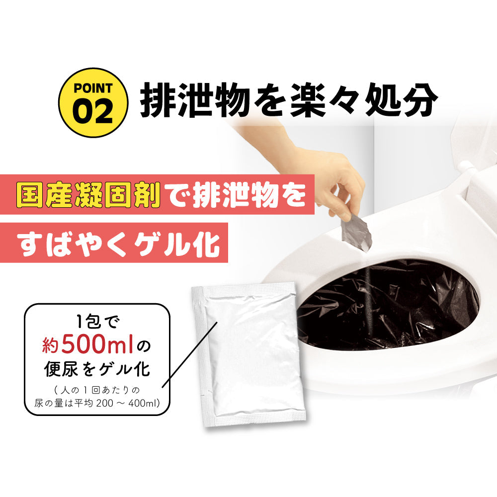 災害用携帯トイレ モラスマイ 100回分 日本製 水なしで使える携帯トイレ  防災グッズ 簡易トイレ 車用トイレ 車載用トイレ 携帯用トイレ 非常用トイレ 断水対策 災害対策 災害用トイレ