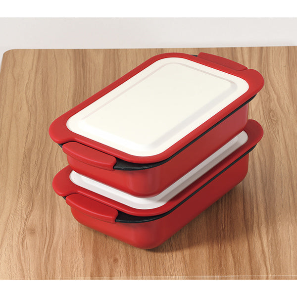 電子レンジ専用 調理器具 スピードクック 角型 深型 HC-103 パール金属 | 焼き魚 魚焼き 焼く 蒸す 煮る 炊く 茹でる 加熱 温め 煮込み アルミメッキ鋼板(内面/ふっ素樹脂塗膜加工 外面/シリコーン樹脂塗装 底面/発熱シリコーンゴム) レンジ調理